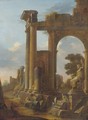 Classical Ruins With Figures - Domenico Roberti