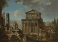 Capriccio With The Temple Of The Divine Antoninus Pius And Faustina - Giovanni Paolo Panini