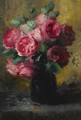 Pink Roses In A Vase 2 - Frans Mortelmans