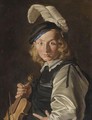 Young Man With A Fiddle - Matthias Stomer