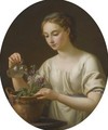 A Young Woman Watering A Pot Of Flowers, La Jeune Athenienne - Joseph-Marie Vien