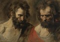 Two Studies Of A Bearded Man - Sir Anthony Van Dyck