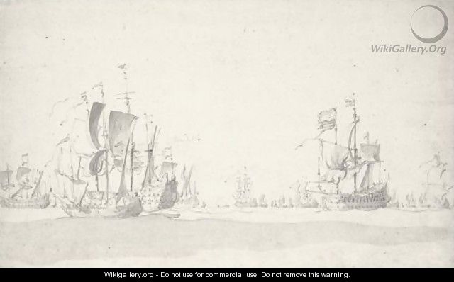 The Dutch Fleet At Sea In 1672 - Willem van de, the Elder Velde