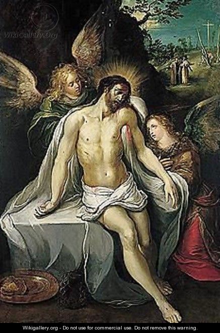 The Crucified Christ Supported By Angels - Frans the younger Francken