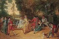 A scene galante - (after) Watteau, Jean Antoine