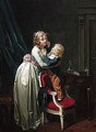 A young boy applying his sister's make up - Louis Léopold Boilly