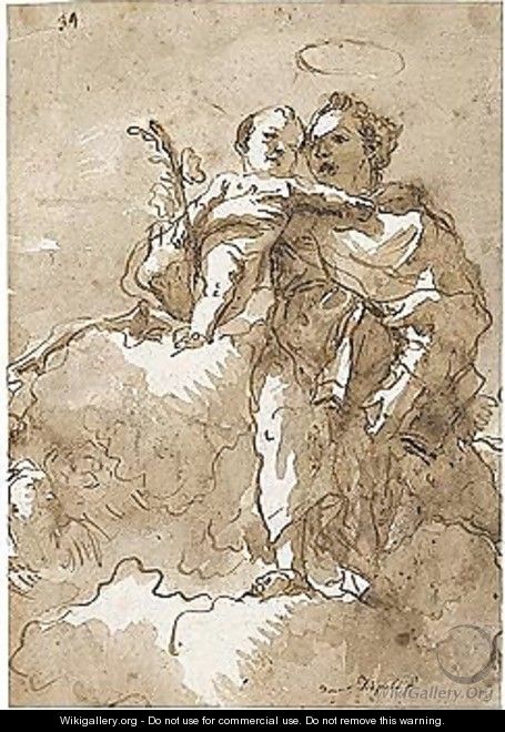St. Anthony And The Christ Child - Giovanni Domenico Tiepolo