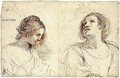 Two Female Head Studies - Giovanni Francesco Guercino (BARBIERI)