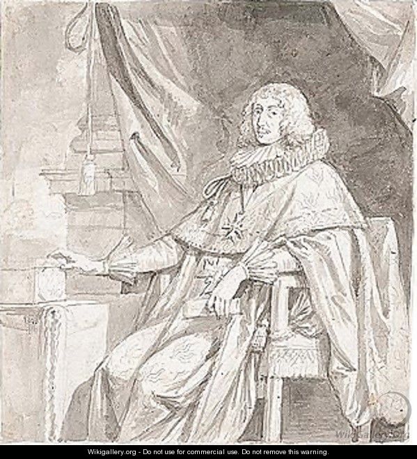 Portrait Of A Seated Gentleman, A Member Of The Order Of The Saint-esprit - Philippe de Champaigne