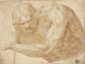 Study for christ holding the cross - (after) Fontainebleau