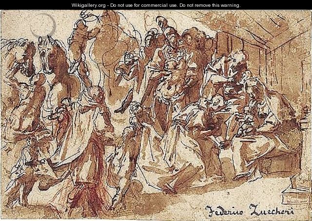 The Adoration Of The Magi - Cesare Pollini