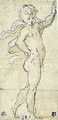 Study Of A Naked Putto With A Cloak Trailing Over His Shoulders - Girolamo Francesco Maria Mazzola (Parmigianino)