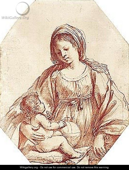 The Madonna And Child 2 - Giovanni Francesco Guercino (BARBIERI)