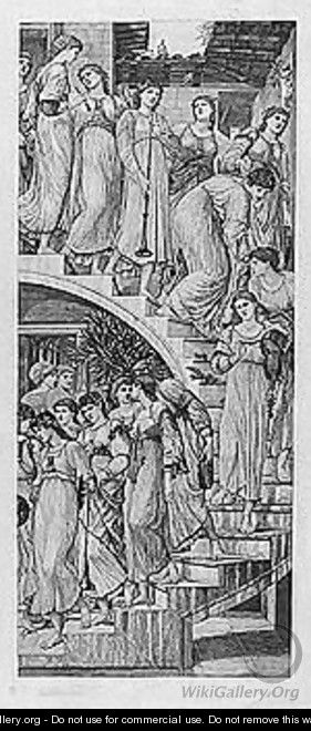 The golden stairs - (after) Sir Edward Coley Burne-Jones