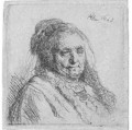 Artist's mother, head and bust - Rembrandt Van Rijn