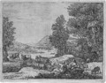 Shepherd and shepherdess conversing in a landscape - Claude Lorrain (Gellee)