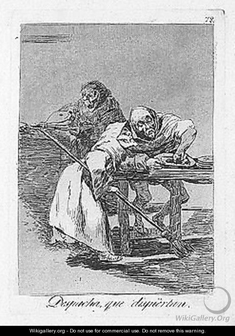 Tantalo and despacha, que dispiertan - Francisco De Goya y Lucientes
