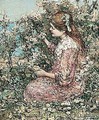 Picking Primroses - Edward Atkinson Hornel