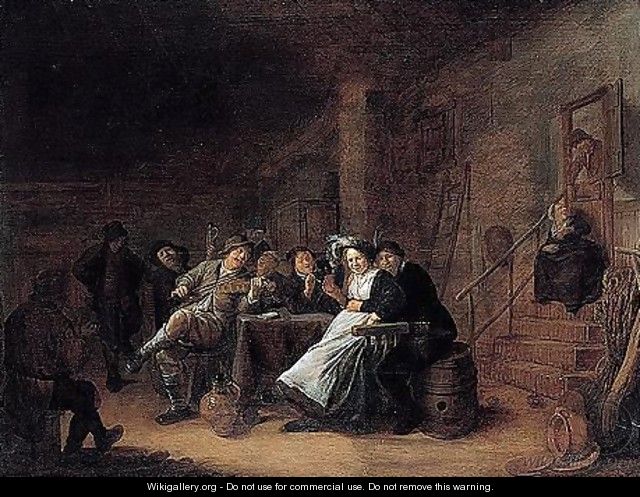 A Merry Company In A Tavern - Jan Miense Molenaer