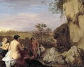 A Classical Landscape With Bathing Nymphs - Cornelis Van Poelenburgh