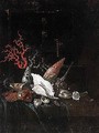 Still life of coral and sea shells together with a jewelry - (after) Willem Kalf