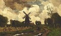 A Windmill In A Stormy Landscape - Theophile De Bock