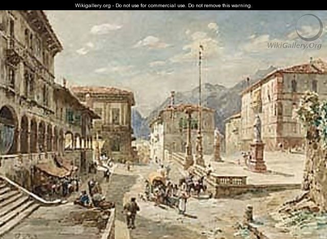 Upper Italien Town (1880) - Gustave Bauernfeind