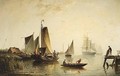 A River Landscape With Sailing Vessels - Nicolaas Riegen