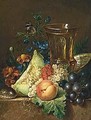 Still Life With Flowers And Fruit - Nicolaas Martinus Wijdoogen