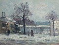 Rue gudin, vue d'hiver sur le jardin - Maximilien Luce