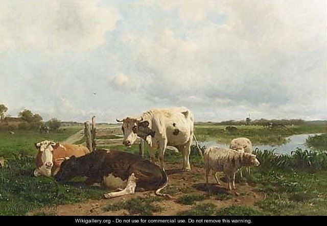 Cattle At Pasture - Anton Mauve