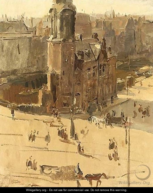 A View Of The Muntplein - Isaac Israels