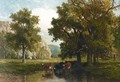 Watering Cows In The Ardennes - Willem Roelofs