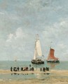 Fisherwomen Watching The Departure Of The Fleet - Hendrik Willem Mesdag