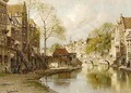 A View Of The Oude Gracht, Utrecht - Johannes Christiaan Karel Klinkenberg