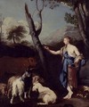A shepherdess in a landscape - Francesco Fernandi (Imperiali)