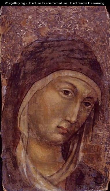 Head of the madonna - (after) Duccio Di Buoninsegna