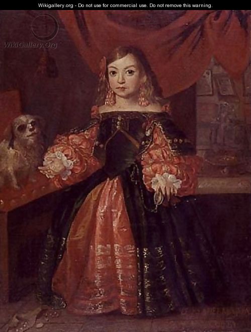Portrait of Dona Isabella Maria as young girl - (after) Diego Rodriguez De Silva Y Velazquez