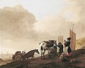 A beach scene with figures gathering faggots - (after) Pieter Wouwermans Or Wouwerman