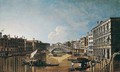 Venice, a view of the Grand Canal from the south with the Rialto bridge - Venetian School