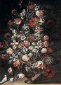 Still life of various flowers in an ormolu vase - (after) Dei Fiori (Nuzzi) Mari