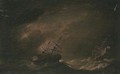 Dutch shipping in stormy seas - (after) Willem Van De, The Younger Velde