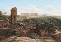 A view of rome with the colosseum and the arch of constantine - Carl Brunner