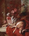 Still life of a hare and gamebirds - French School