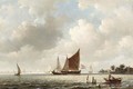 Sailing Vessels On A River - Everhardus Koster
