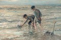Children Playing On The Beach 2 - Bernardus Johannes Blommers