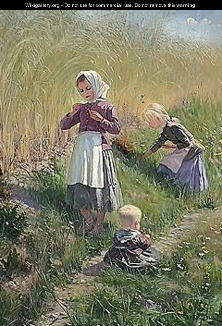 Picking Flowers - Fanny Ingeborg Matilda Ekbom
