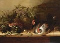 A Still Life With Two Hens - Balthasar Huys