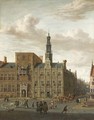 Utrecht A View Of The City Hall On The Oude Gracht - Abraham Storck
