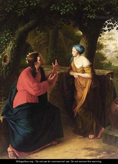 Christ And The Woman Of Samaria - Ernst Friedrich Bussler